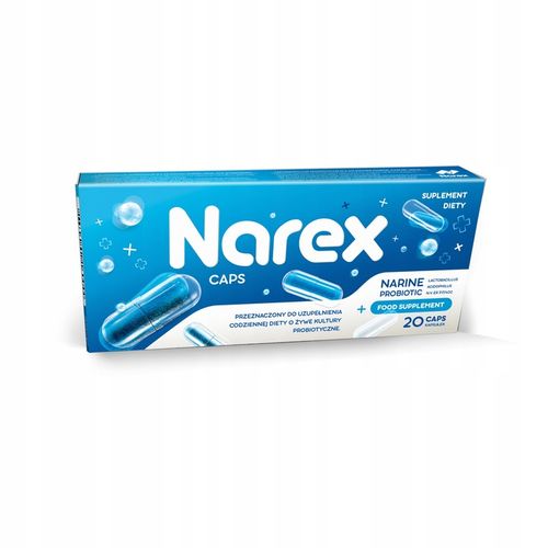 Narex Caps - Probiotyk Narine - 20 kapsułek - 180mg na Arena.pl
