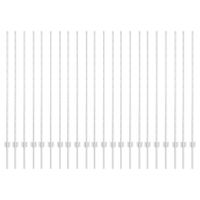 Słupki ogrodzeniowe 44 pcs Srebrny 180 cm Stal