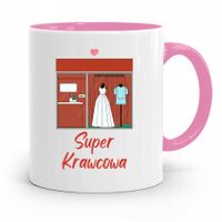Kubek Różowy Krawca Krawcowej Super Krawcowa Z Nadrukiem Ze Zdjęciem