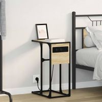 Stolik nocny dąb sonoma Materiał drewnopochodny