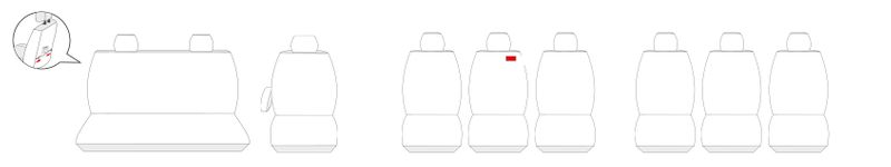 Ford Transit VII 9os od 2013 Pokrowce fotele szyte na miarę zdjęcie 6