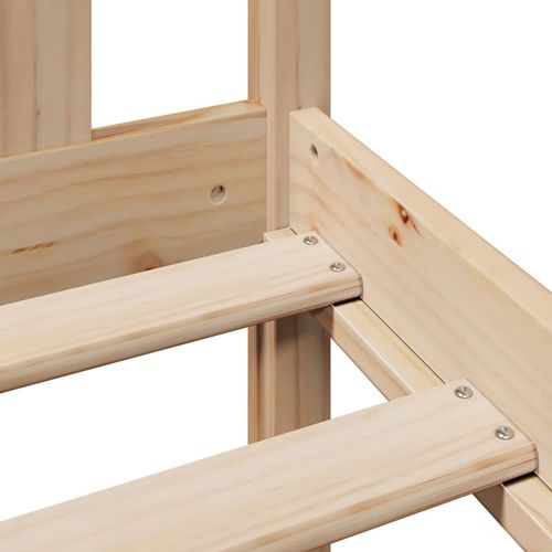 Łóżko z regałem, bez materaca, 120x190 cm, sosnowe na Arena.pl