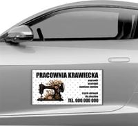 MAGNES na samochód MATA MAGNETYCZNA REKLAMA 30x60 CM PRACOWNIA KRAWIECKA