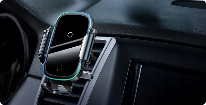 BASEUS UCHWYT SAMOCHODOWY NA TELEFON SZYBKA ŁADOWARKA INDUKCYJNA Qi 15W zdjęcie 15
