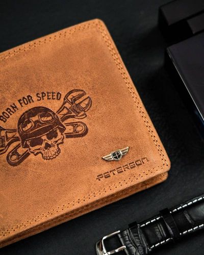 portfel męski bez zapięcia ze skóry nubukowej - peterson na Arena.pl