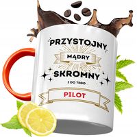 Kubek Pomarańczowy Dla Pilota Prezent Z Nadrukiem Ze Zdjęciem