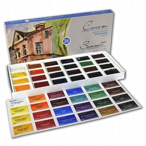 Zestaw AKWARELI SONNET 24 k do Zdobień Paznokci - oryginalne Farby Manicure na Arena.pl