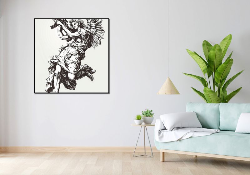 Plakat 100x100cm Anioł Wojny zdjęcie 4