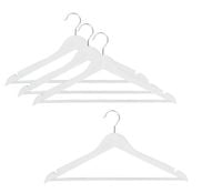 Wieszak na ubrania białe LESS 4 sztuk komplet szafa ubrania fra