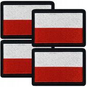 Naszywka Flaga Polski 4 sztuki (55x38)