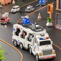 ZESTAW RATUNKOWY CIĘŻARÓWKA Z 4 AUTAMI