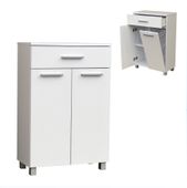 Szafka Łazienkowa stoj. z koszem szer. 60cm P 819K Biała