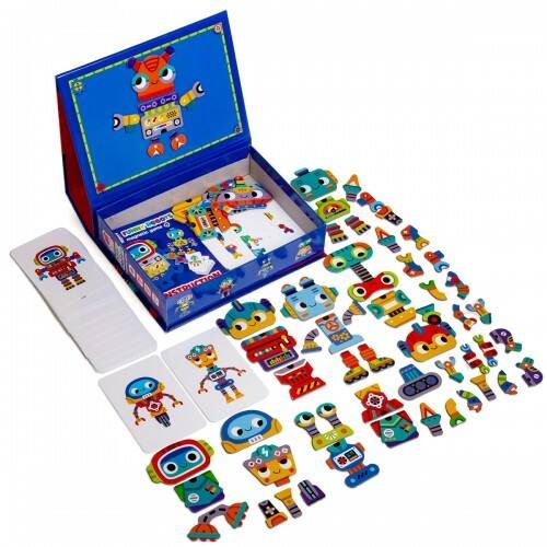 Gra Magnetyczna Roboty Zestaw Edukacyjny Karty Magnesy Tablica Roter Kafer zdjęcie 3