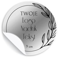 Naklejki z LOGO ETYKIETY REKLAMOWE z twoim nadrukiem grafiką 9 cm 100 szt