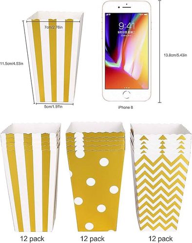 Pudełka kartonowe na słodycze popcorn 36szt. na Arena.pl