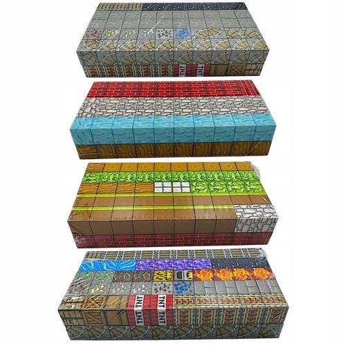 KLOCKI MAGNETYCZNE PIKSELE BLOCZKI SZEŚCIANY MOCNE 200 KLOCKÓW + 2 LUDZIKI na Arena.pl