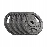 Obciążenie żeliwne zestaw 4x5kg 20kg otwór 31mm talerz z uchwytami