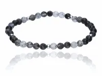 SREBRNA BRANSOLETKA NA ŻYŁCE NATURALNA KWARC RYTUŁOWY KAMIEŃ ZDROWOTNY