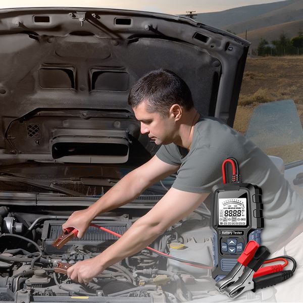 Qoltec Cyfrowy tester akumulatora z wyświetlaczem LCD 12V 24V 3Ah-400Ah zdjęcie 8