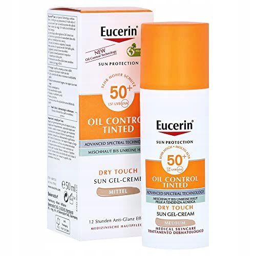 Eucerin Sun Oil Control Tinted SPF 50+ Kremowy żel do opalania 50 ml na Arena.pl
