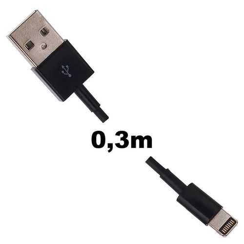 Kabel do transferu danych USB iPHONE 5, 30cm, czarny na Arena.pl