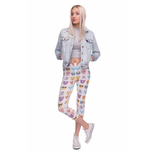 Legginsy 3/4 fullprint EMOJI na Arena.pl
