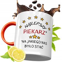 Kubek Pomarańczowy Dla Piekarza Prezent Z Nadrukiem Ze Zdjęciem
