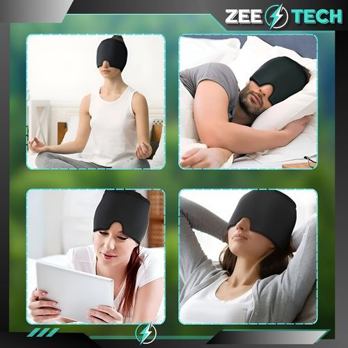 CZAPKA ŁAGODZĄCA NA BÓL GŁOWY MIGRENĘ MASKA CHŁODZĄCA KOMPRES ŻELOWY OKŁAD na Arena.pl