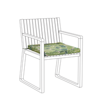 Poduszka na krzesło ogrodowe zielona SASSARI