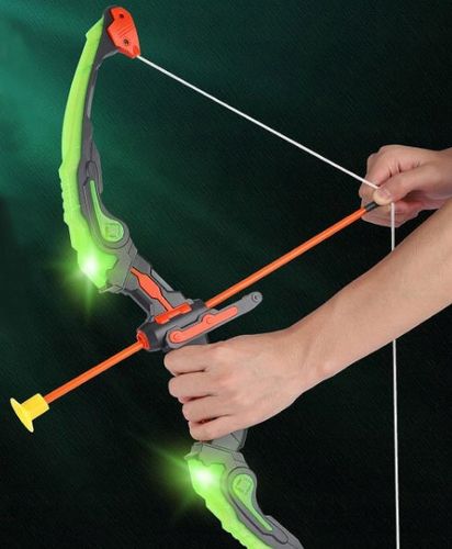 ŁUK ŚWIECĄCY LED +TARCZA DUŻY ZESTAW Z TARCZĄ DLA DZIECI STRZELANIE DO CELU na Arena.pl