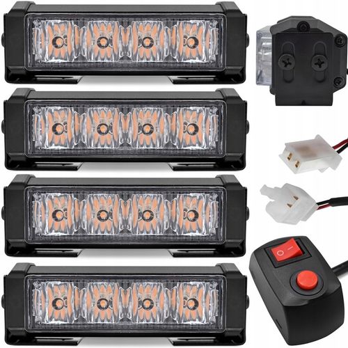 DIODOWE KOGUTY LED STROBOSKOPY LAMPY OSTRZEGAWCZE HOALTE 12V 24V STROBO KPL na Arena.pl