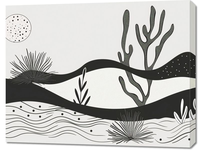 Obraz 90x70cm Ogród przy Nocy zdjęcie 1