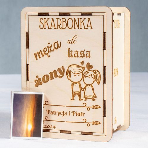 Skarbonka małżeńska z grawerem na Arena.pl