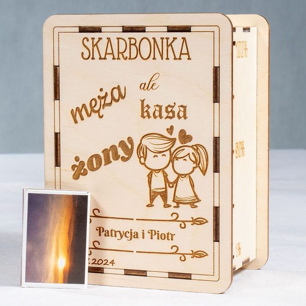 Skarbonka małżeńska z grawerem zdjęcie 10