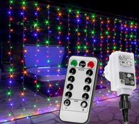 VOLTRONIC Świąteczna świetlna kurtyna 6x3m,600 LED, kolorowy