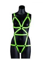 full body harness   gitd   neon green/black   s/m