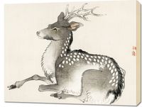 Obraz 90x70cm Elk, Kōno Bairei Japoński Vintage do Salonu