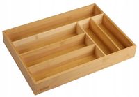 ORGANIZER NA SZTUĆCE BAMBUSOWY PUDEŁKO DO SZUFLADY 6 KOMOROWY 35,5X25,5X5CM