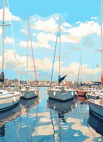 Plakat 40x55cm Kubistyczna Marina