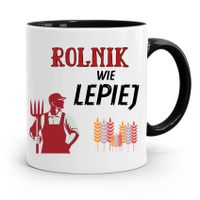 Dla Rolnika Kubek Czarny Rolnik Wie Lepiej Prezent Z Nadrukiem Ze Zdjęciem