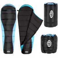 DUŻY ŚPIWÓR TURYSTYCZNY CIEPŁY MUMIA Z KAPUTREM LEKKI 220cm