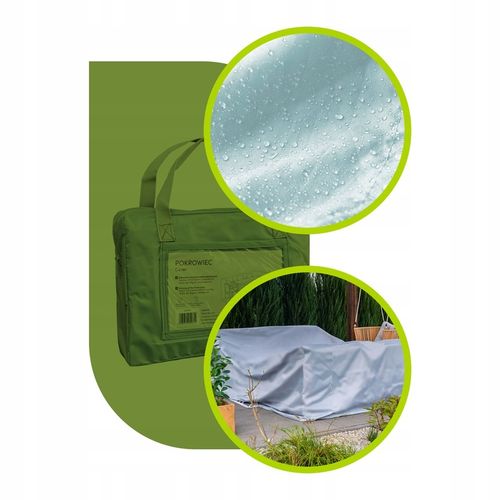 DUŻY POKROWIEC NA MEBLE OGRODOWE KAWOWE 280X180X100 CM ETUI NA ZESTAW na Arena.pl