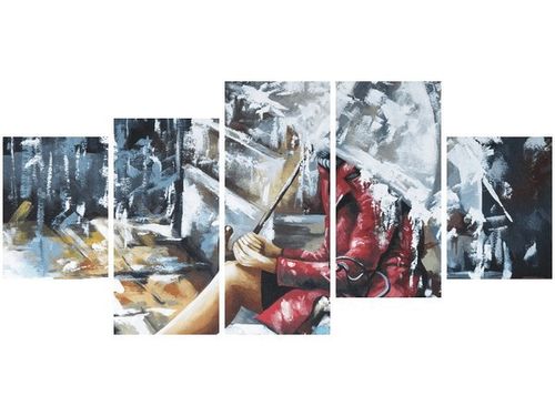 70CM 150CM OBRAZ 5 ELEM DESZCZOWA DZIEWCZYNA ŚCIENNY na Arena.pl