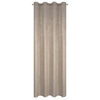 Zasłona welwetowa DARA 140x250 ciemnobeżowa złoty nadruk przelotki