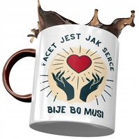 Kubek Bordowy Śmieszny Facet Jest Jak Serce Z Nadrukiem Ze Zdjęciem