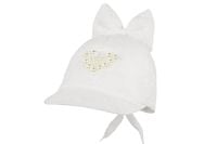 Jamiks ARLETTE czapka z kokardą na lato ecru 46-48