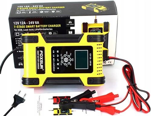 PROSTOWNIK SAMOCHODOWY 12V 24V 12A NAPRAWA AKUMULATORÓW FOXSUR DO mikroproc na Arena.pl