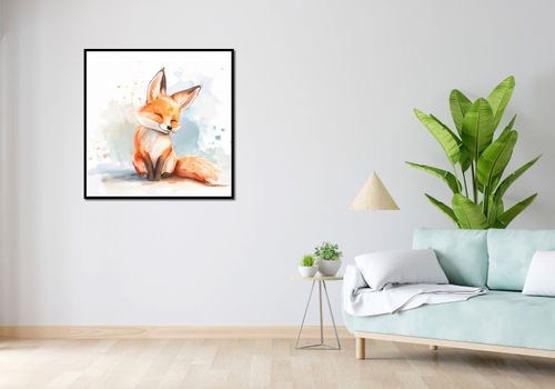 Plakat 90x90cm Zadowolony Lisek na Arena.pl