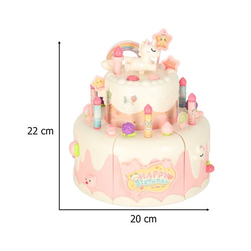 DUŻY TORT URODZINOWY PIĘTROWY DO KROJENIA ŚWIATŁĄ MUZYKA na Arena.pl