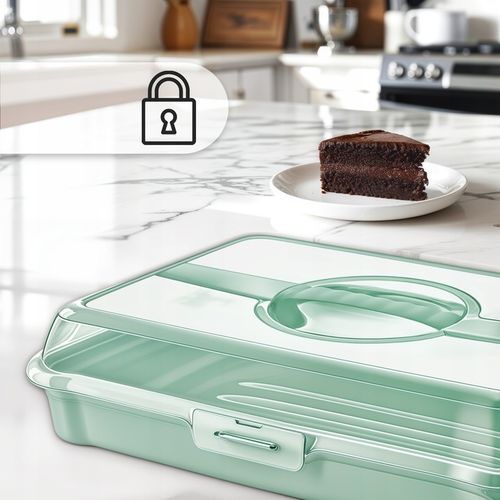 POJEMNIK NA CIASTO TORT WYPIEKI PUDEŁKO TRANSPORTER PROSTOKĄTNY BPA-FREE XL na Arena.pl